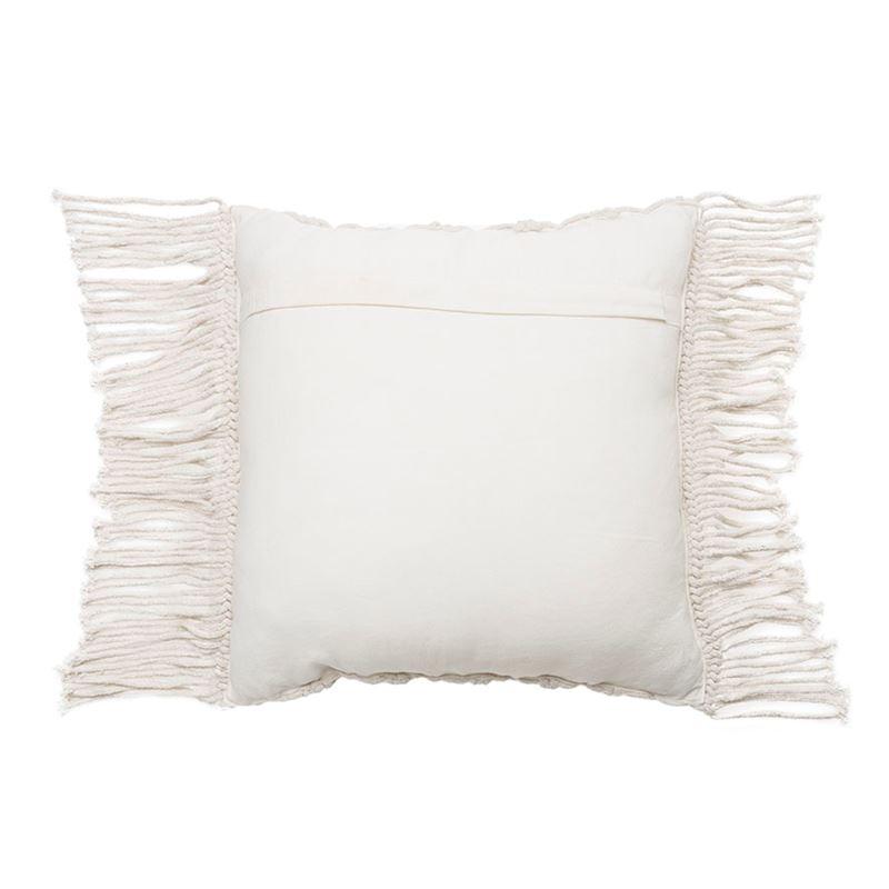 Macrame Cushion White 