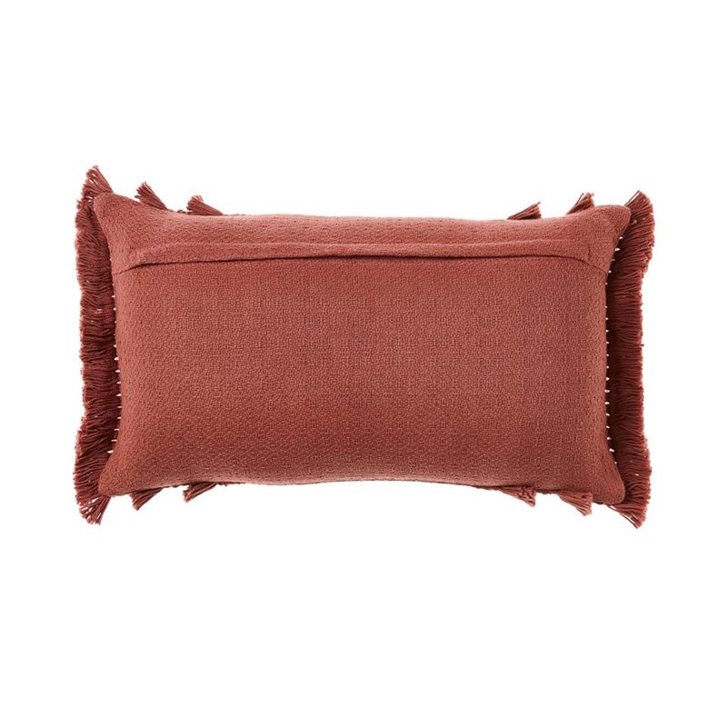 Boracay Long Fringed Rust Cushion