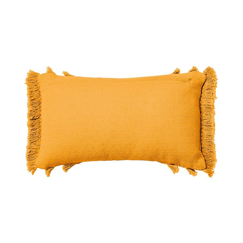 Boracay Long Fringed Mustard Cushion