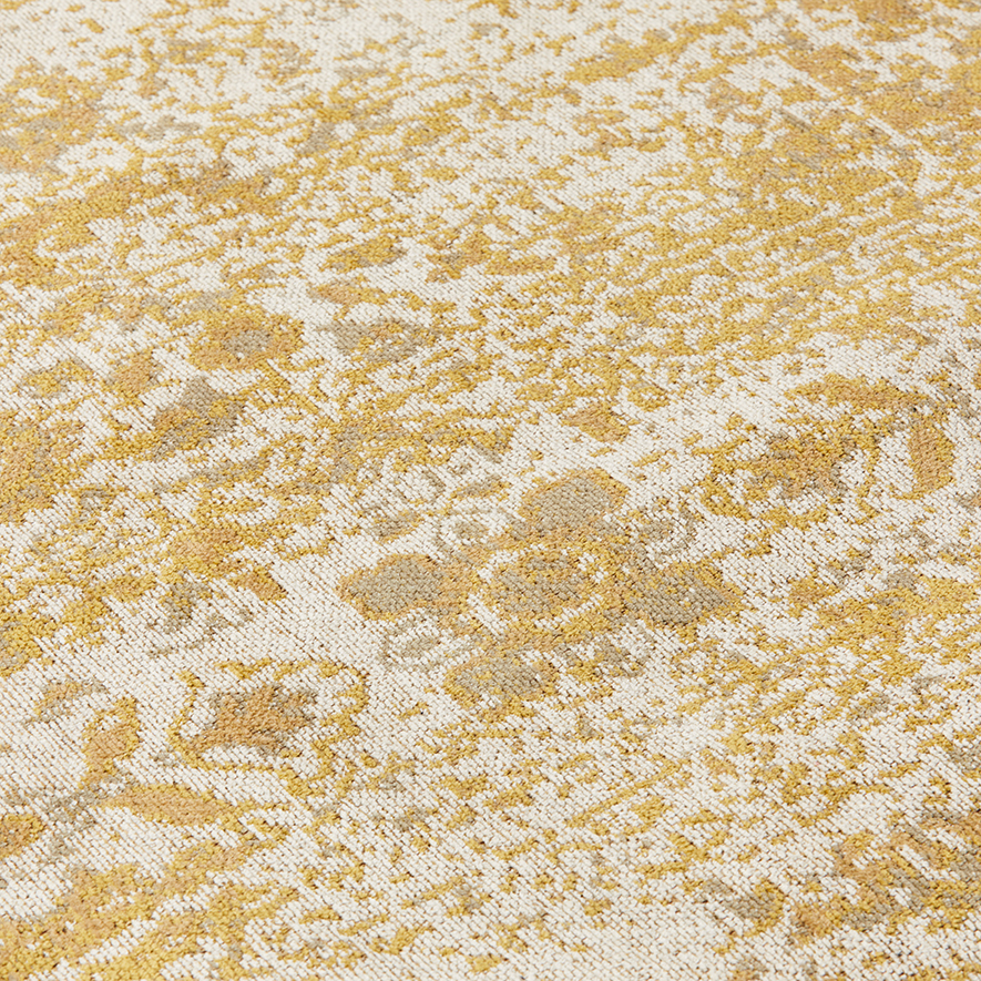 Home Republic - Boheme Rug Collection Natural & Mustard Jacquard | Adairs