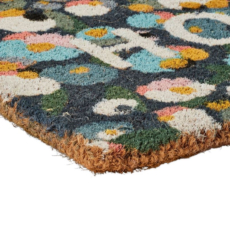 Home Confetti Floral Coir Doormat Regular