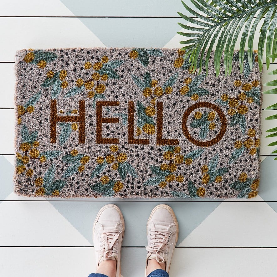 Coir Hello Spot Wattle Doormat Adairs