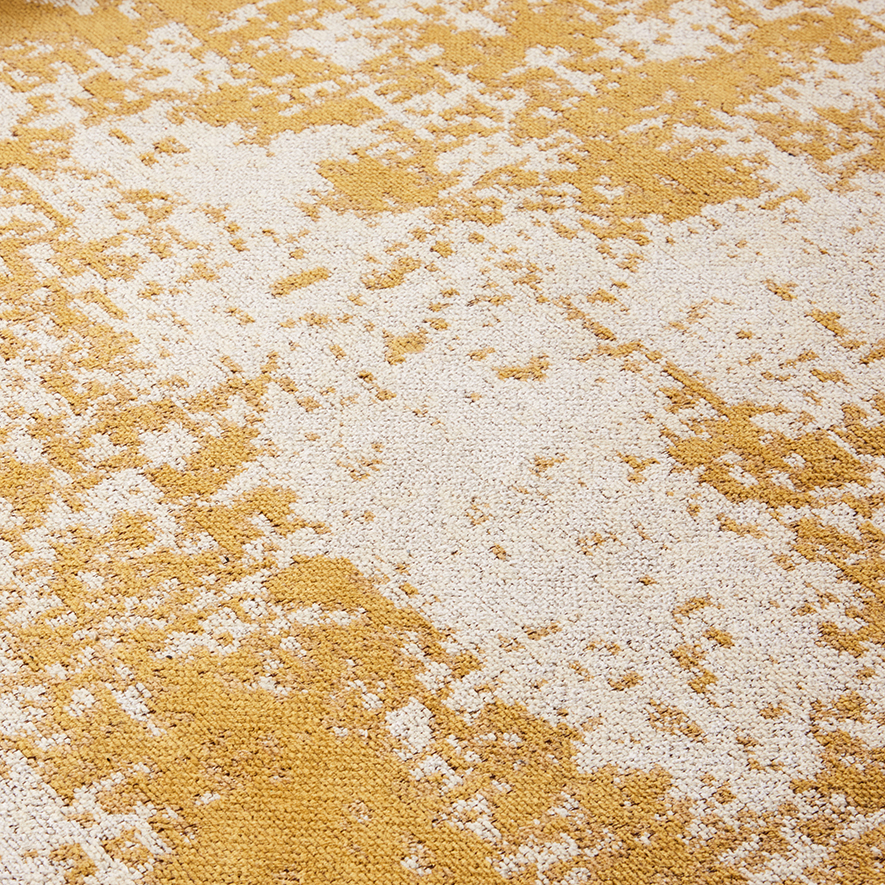 Home Republic - Lisbon Rug Mustard & Natural Jacquard | Adairs
