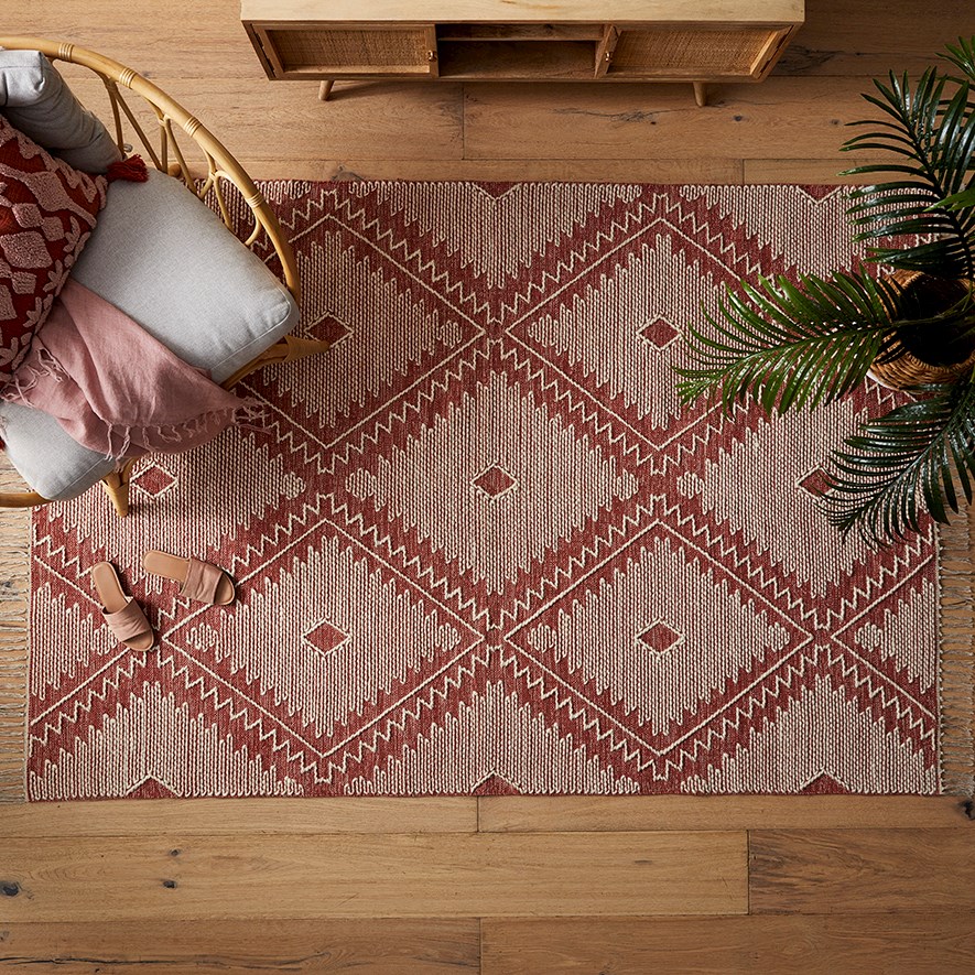 Tierra Rust Rug | Adairs