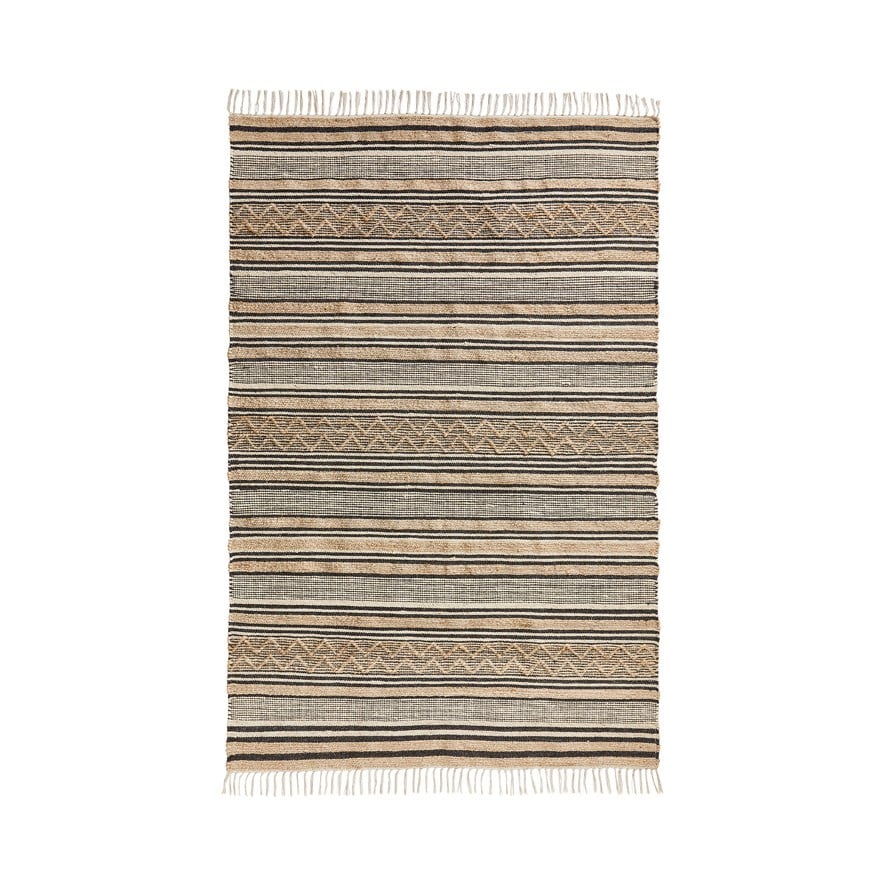 Mona Natural & Black Stripe Rug Adairs