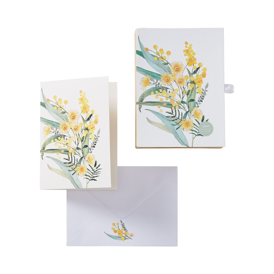 Wattle Gift Card and Envelope Set 10 Pack | Adairs