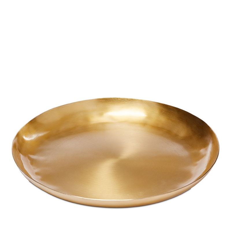 Golden Decorative Round Tray 