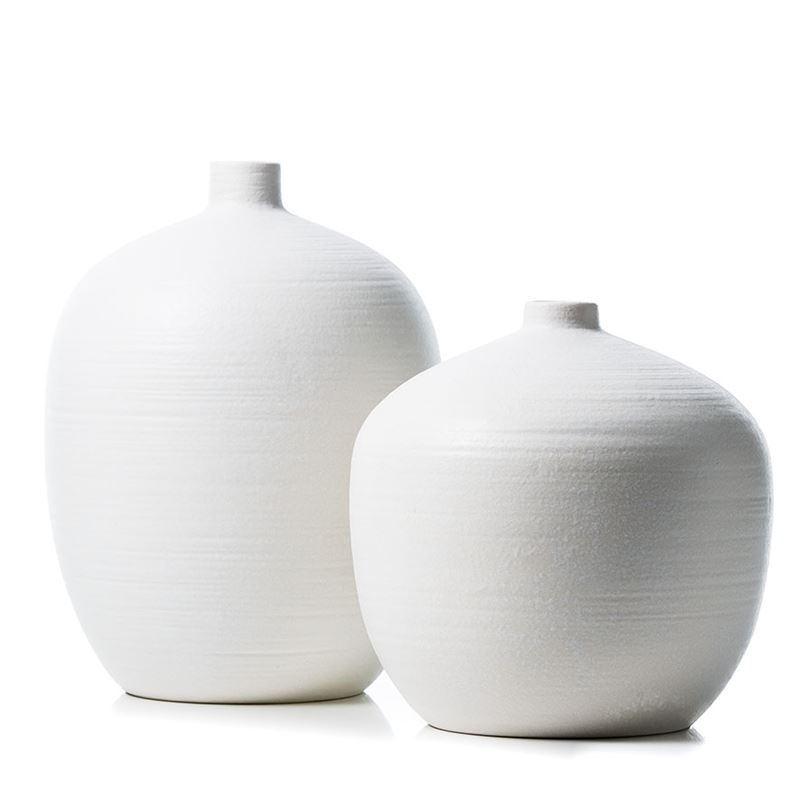 Billy White Textured Vase