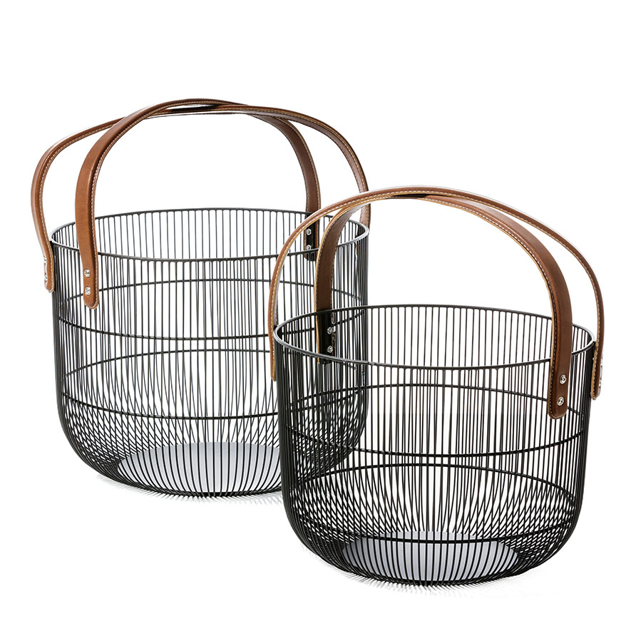 Home Republic Marcus Wire Baskets Black Metal Adairs