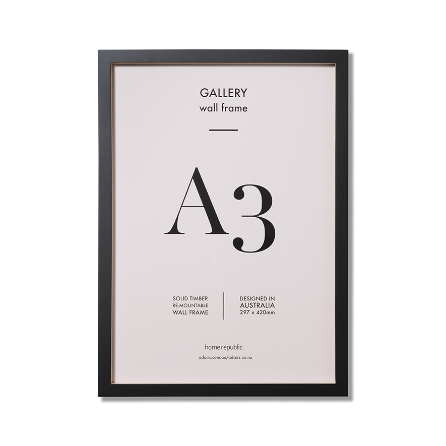 Home Republic Gallery Frame A3 Black Wall Frame Adairs