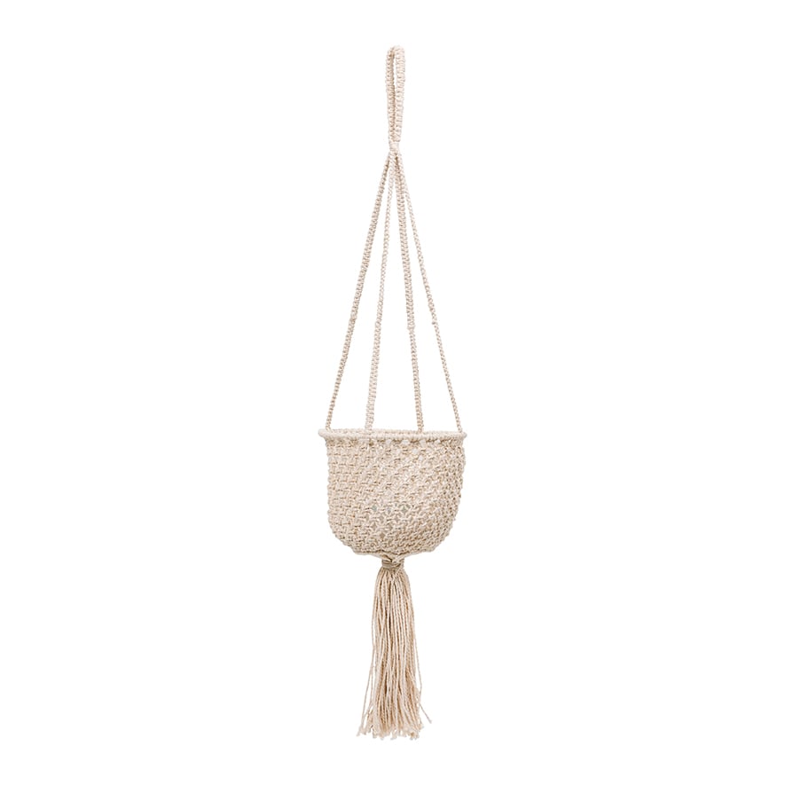 Hanging Macrame Wall Basket Adairs