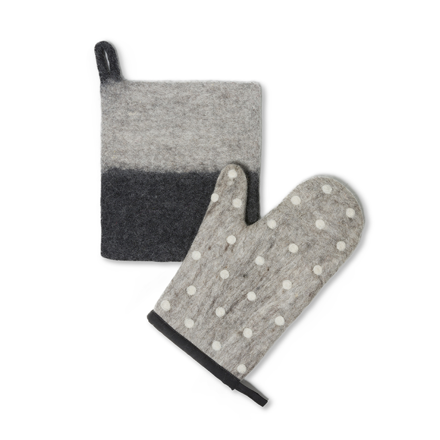 Nepalese Wool Pot Holder Grey Adairs