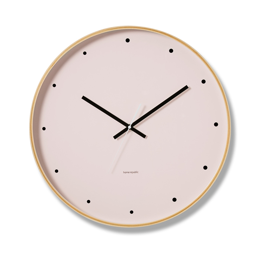 Home Republic Noosa Clock Blush Polka Dot Adairs