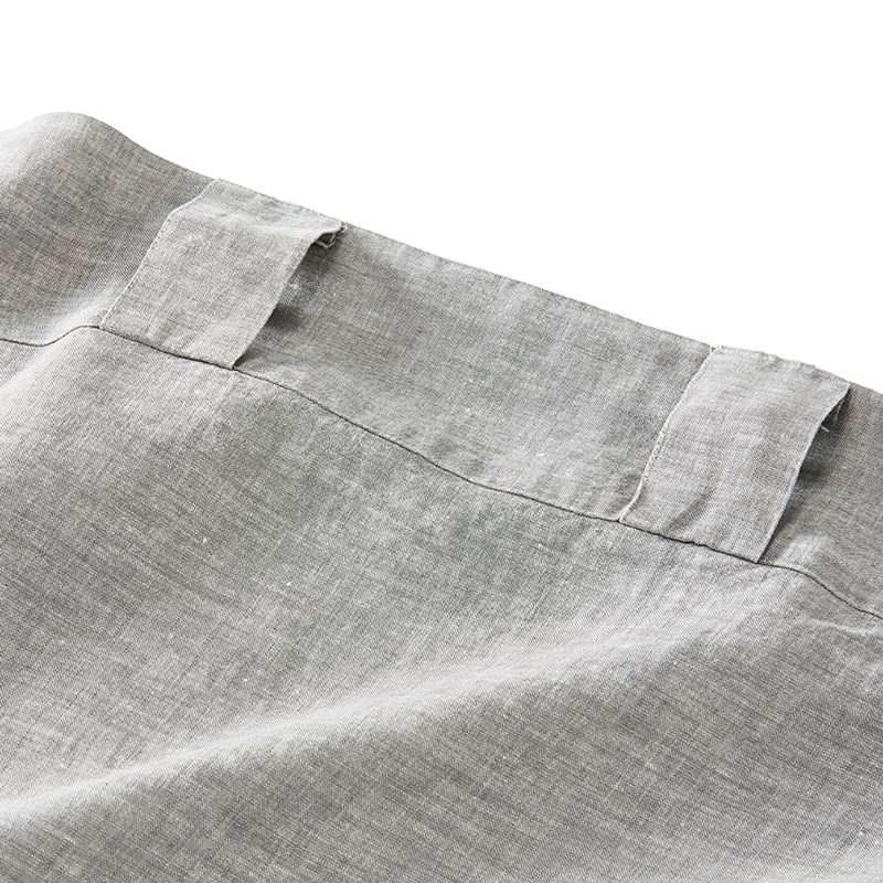 Vintage Washed Linen Grey Marle Curtains Set of 2