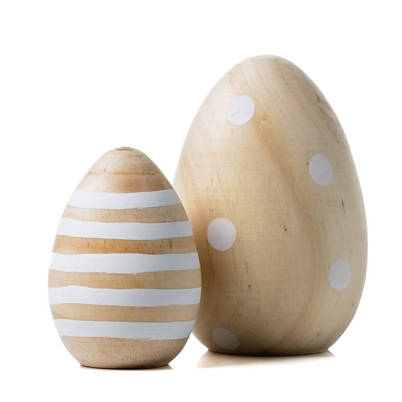 Easter Spots Standing Timber Egg