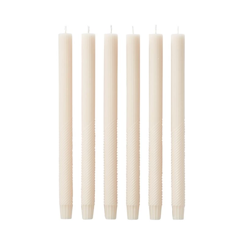Graph Pillar Set of 6 Amber & Vanilla Candles