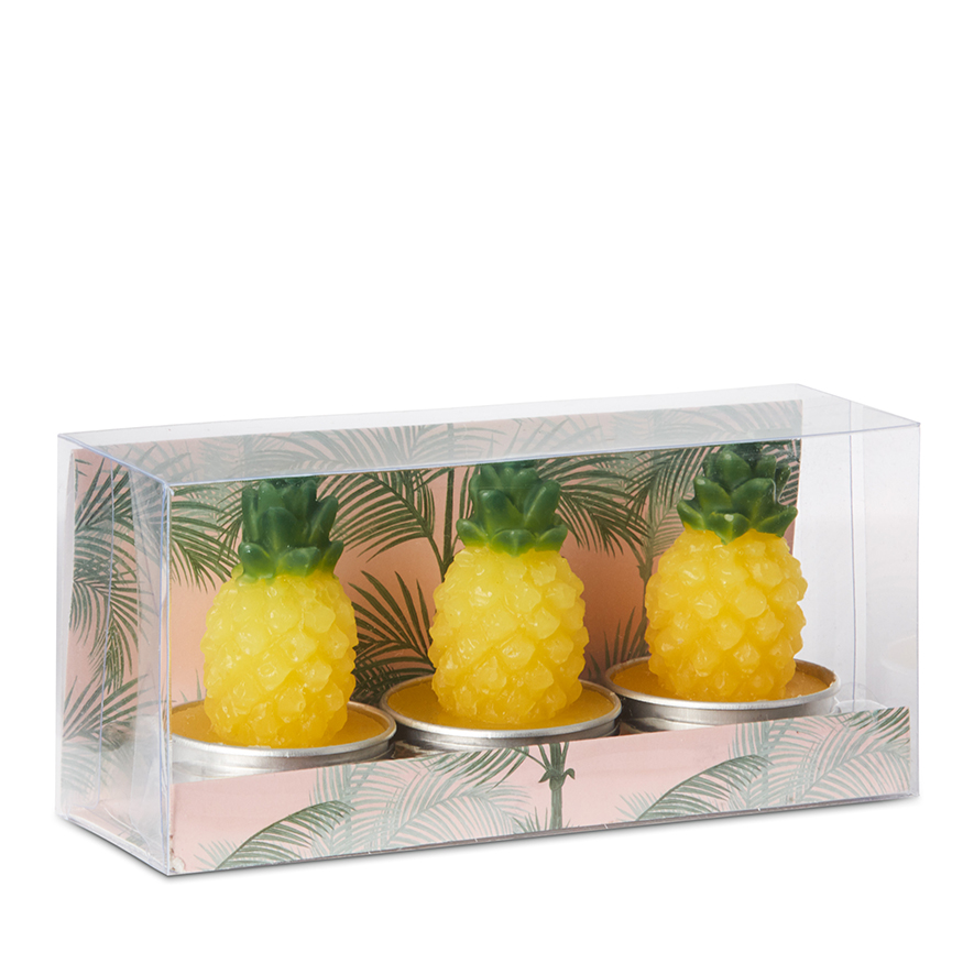 Home Republic Tropical Candle Collection Pineapples Set of 3 Adairs