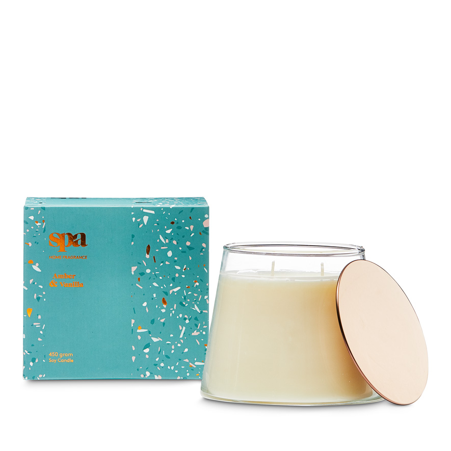 Spa Home Fragrance Amber & Vanilla Candle Adairs