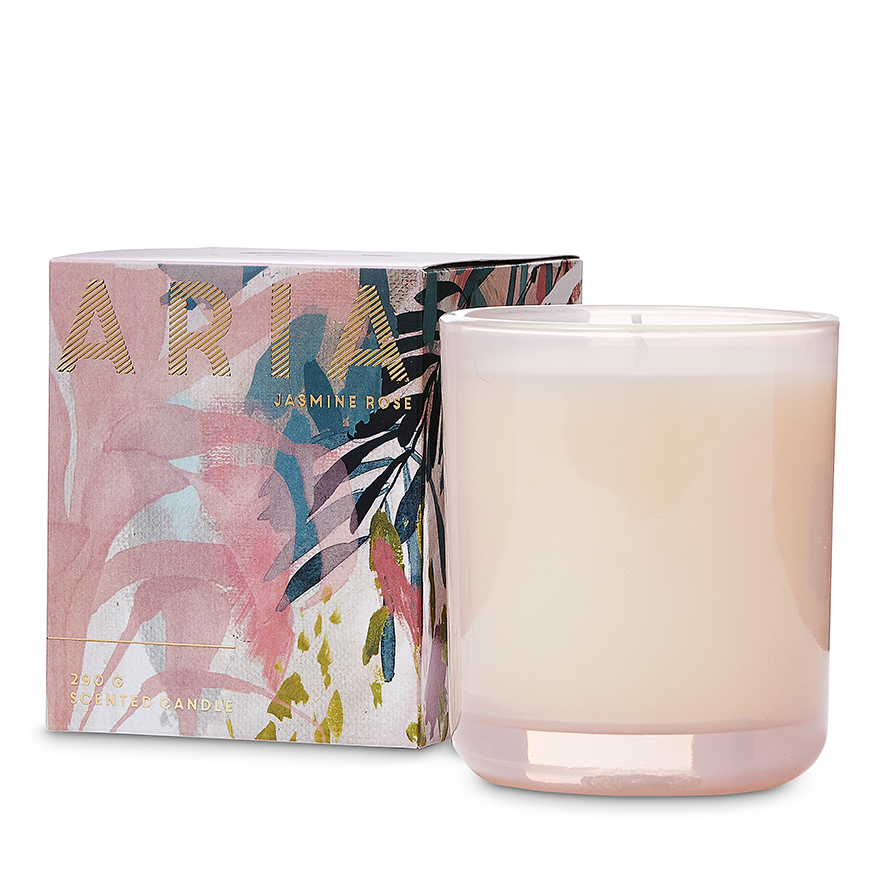 Aria Home Fragrance Jasmine Rose Candle | Adairs