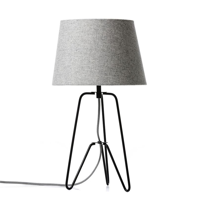 Hemsworth Black and Grey Marle Table Lamp 