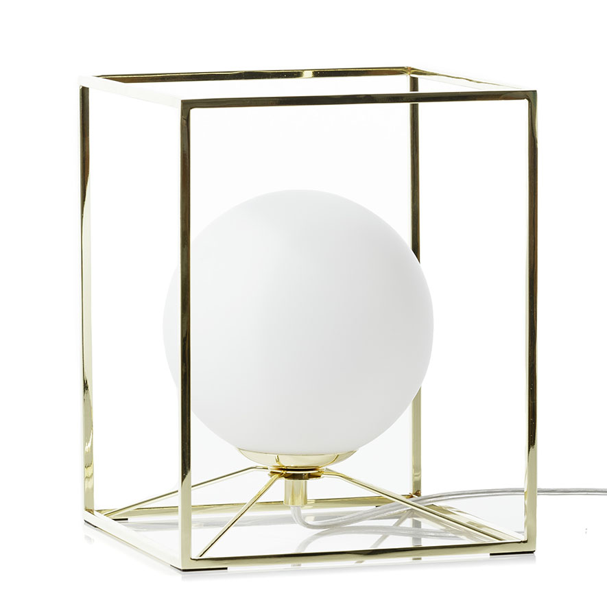 Home Republic Cube Table Lamp Brass Adairs