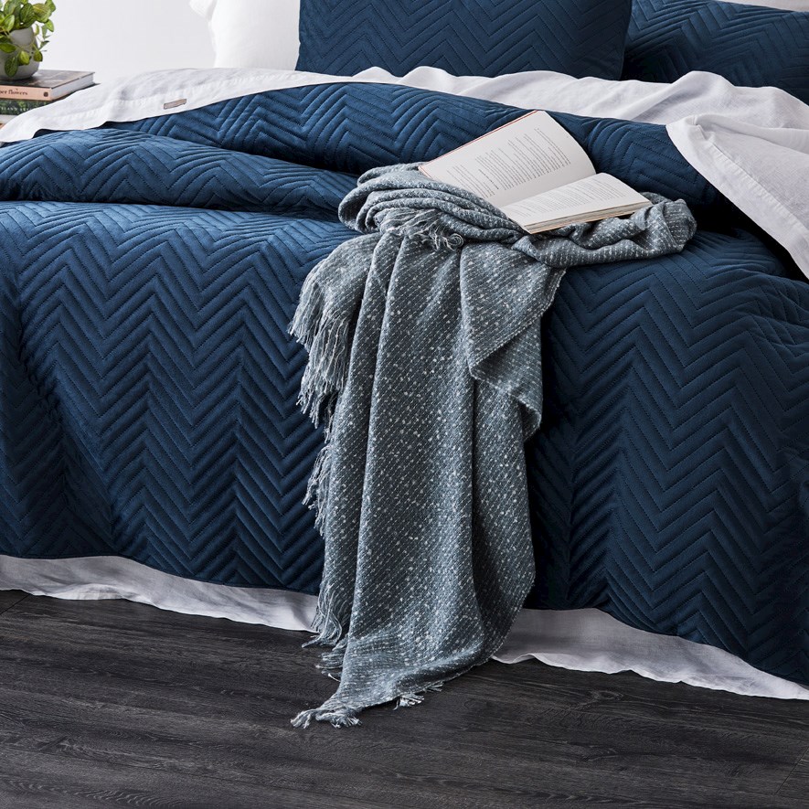 Cliff Blue Throw Adairs