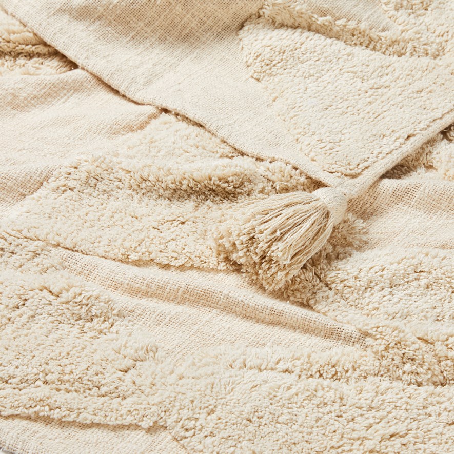 Skyler Natural Tufted Throw Adairs