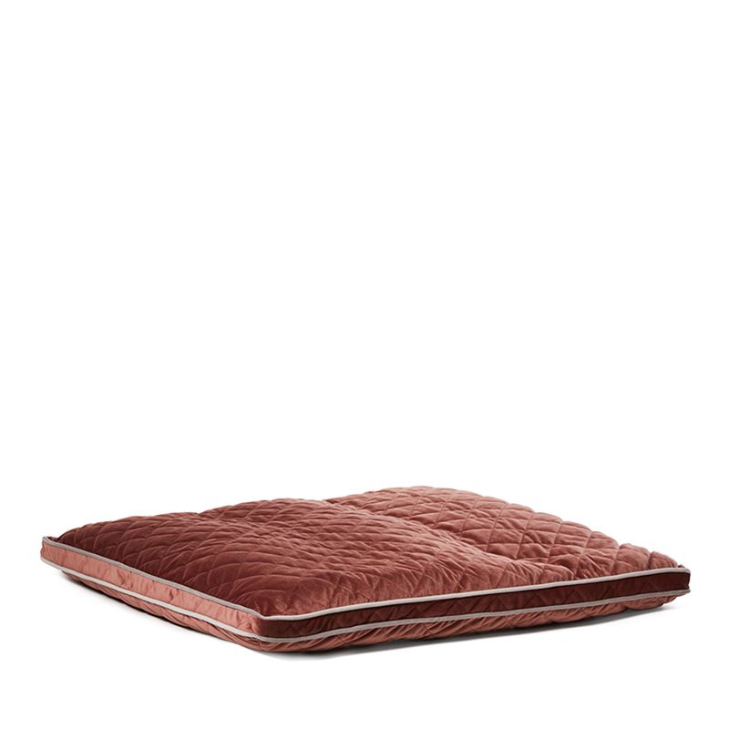 Comfort Collection Plush Velvet Quilted Brick Red Snuggle Mat Cover