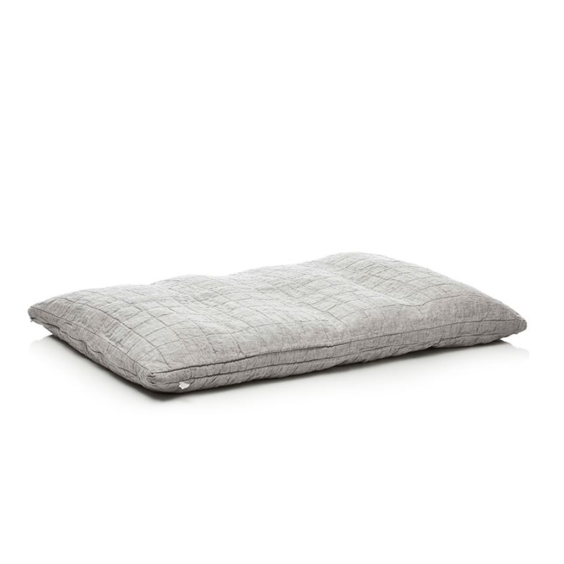 Comfort Collection Vintage Washed Linen Quilted Grey Marle Snuggle Mat Cover