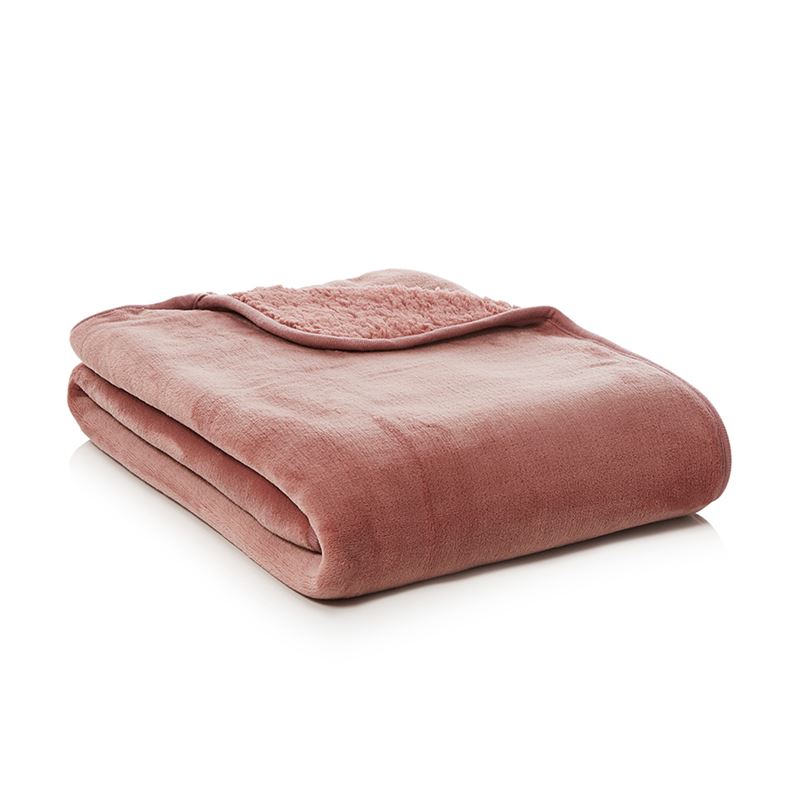 Comfort Collection Ultra Soft Sherpa Blanket Pink