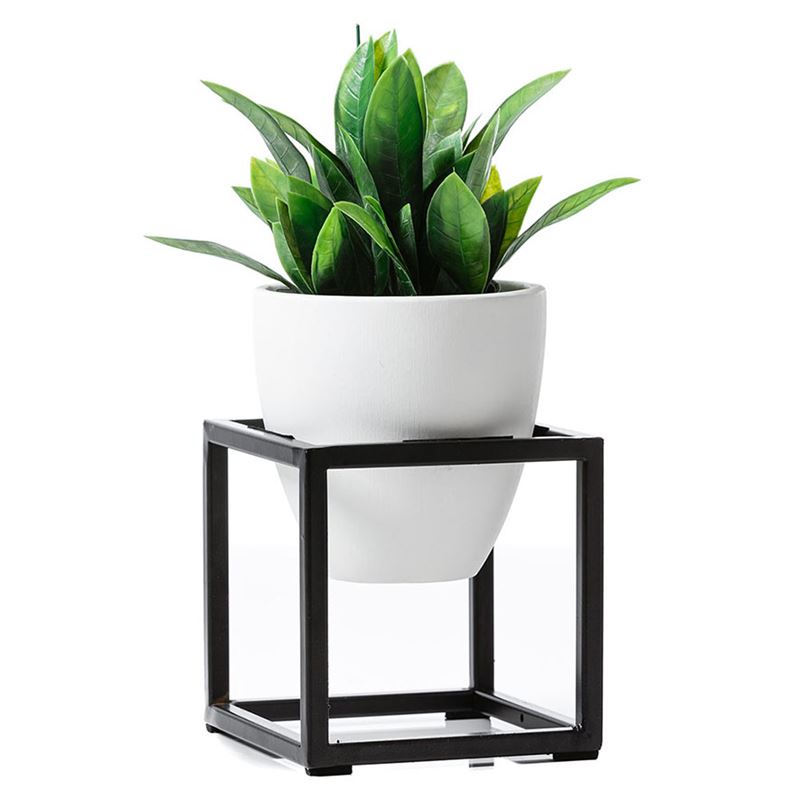 White & Black Picasso Pot On Stand