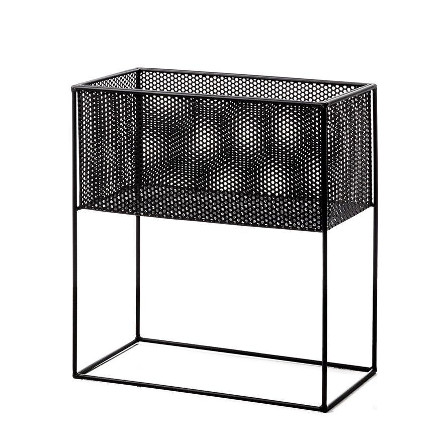 Oscar Plant Stand Perforated Black Adairs