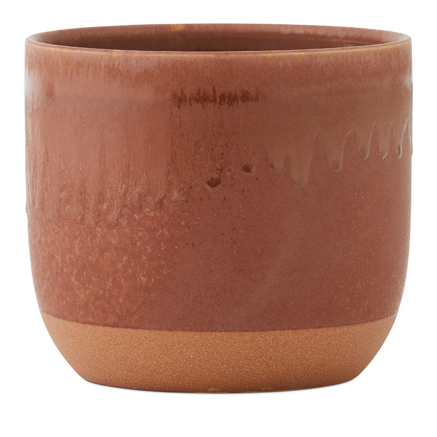 Running Glaze Rust Pot | Adairs