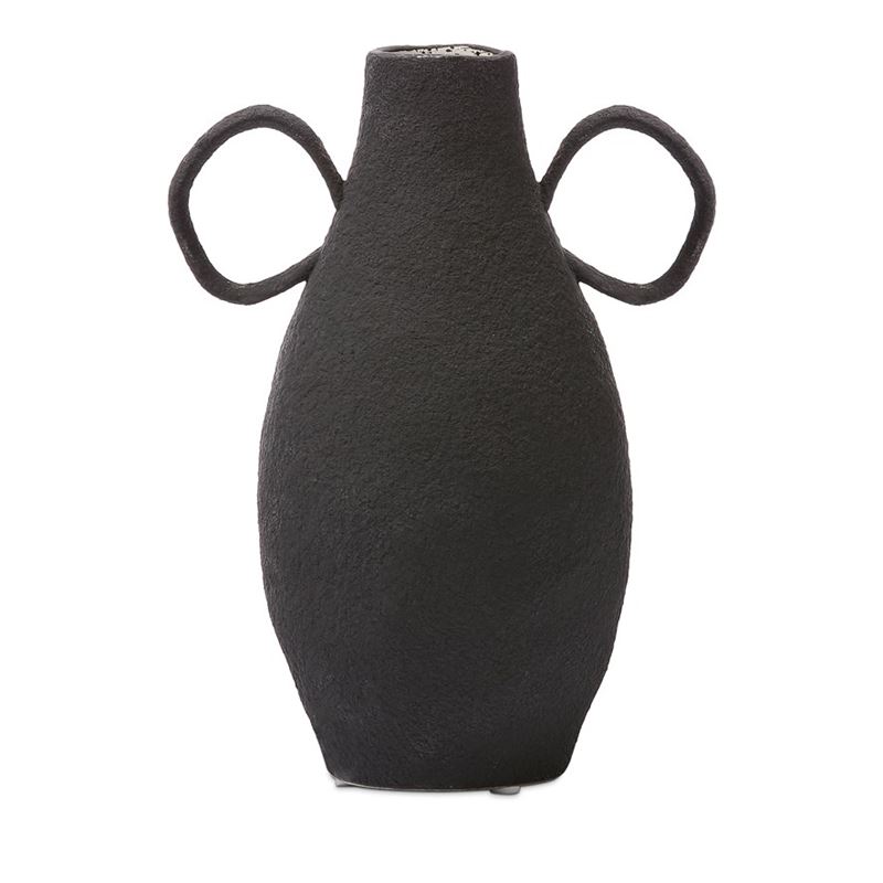 Amphora Black Thin Circle Vase 
