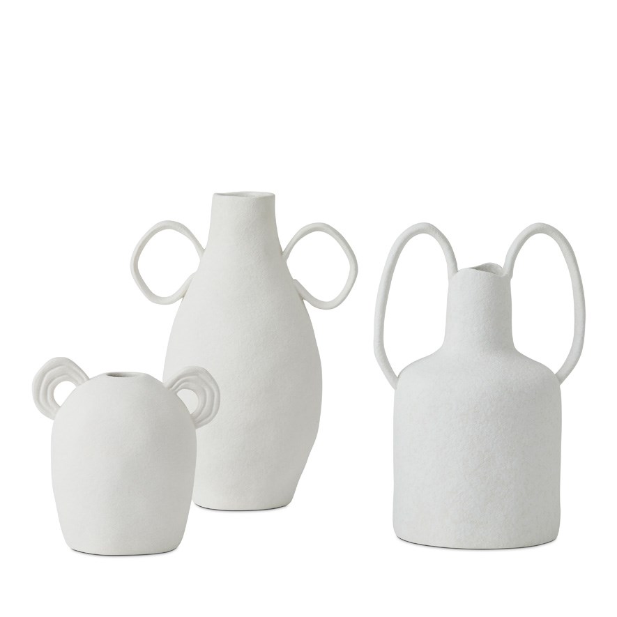 Amphora Thick Circle White Vase Adairs