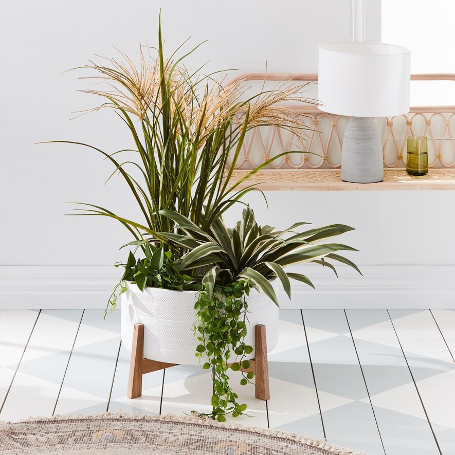 Lana White Plant Stand Adairs