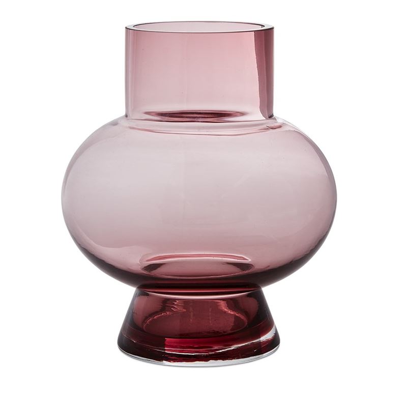 Marsala Pink Glass Vase