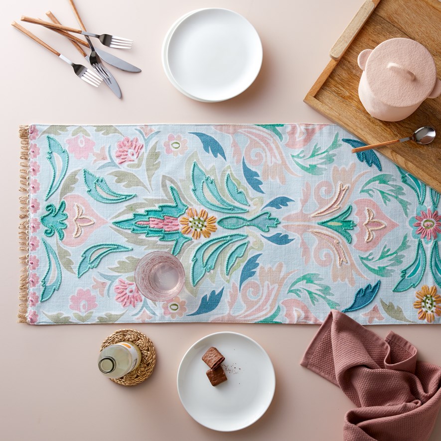 Indian Summer Mint Table Runner Adairs
