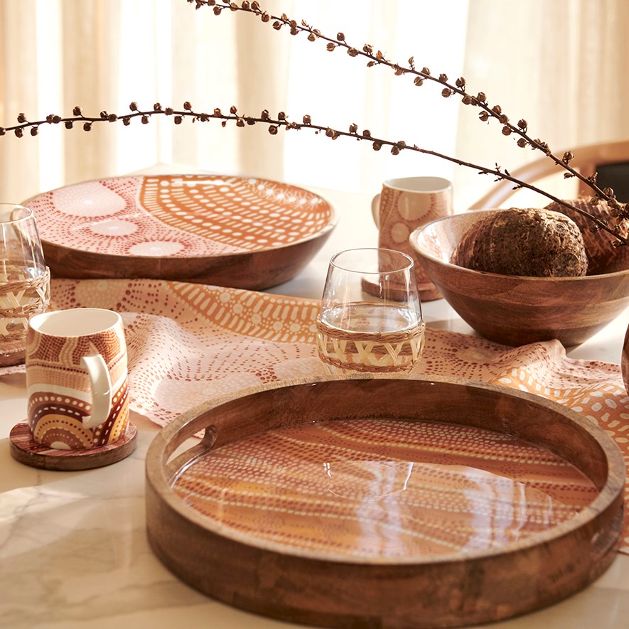 Brad Turner Jalngay Ngahriyan Linen Table Runner Adairs