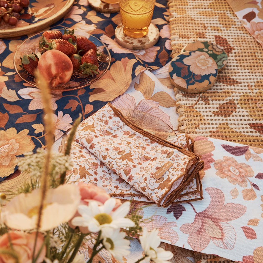 Wandering Folk Linen Table Napkins 2 Pack Adairs