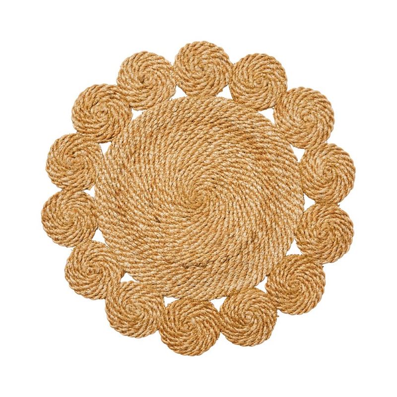 Sicily Collection Pack of 2 Dark Natural Circle Placemats