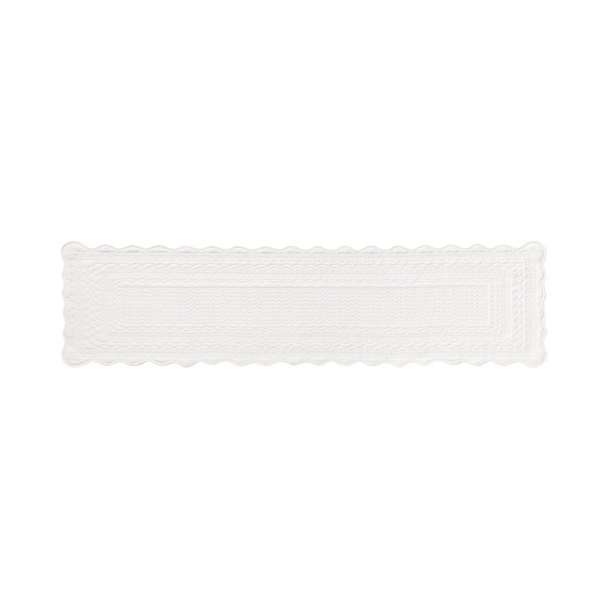 Aspen Quilted Off White Table Runner Adairs