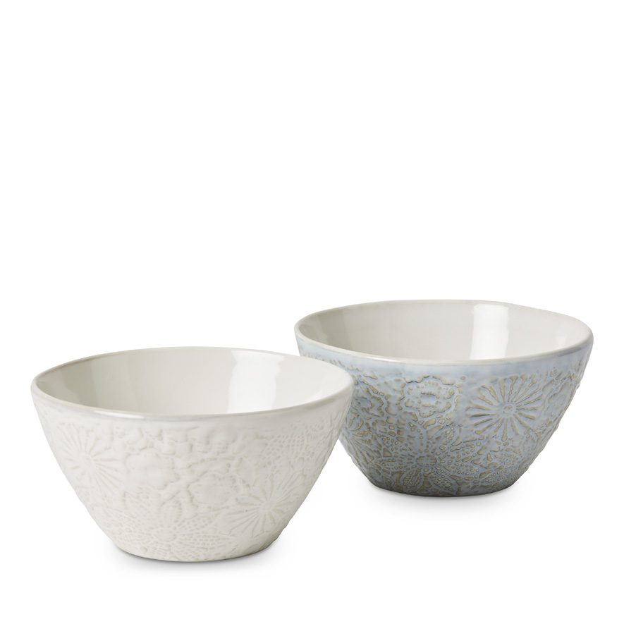 Wild Flower Servingware Off White Breakfast Bowl Adairs