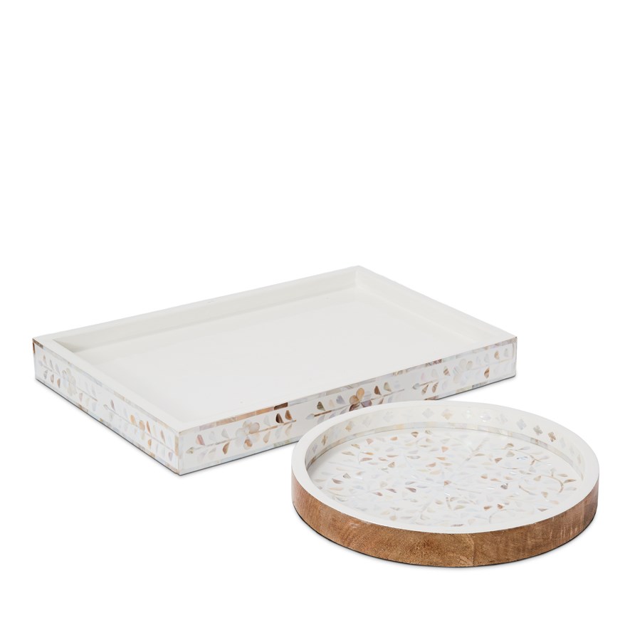 Home Republic Priya White & Natural Breakfast Tray Adairs