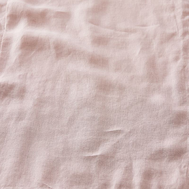 Vintage Washed Linen Nude Pink Table Runner