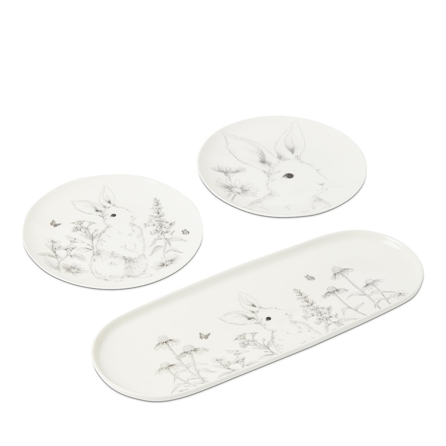 Fleur Harris Rabbit Gazing Plate | Adairs