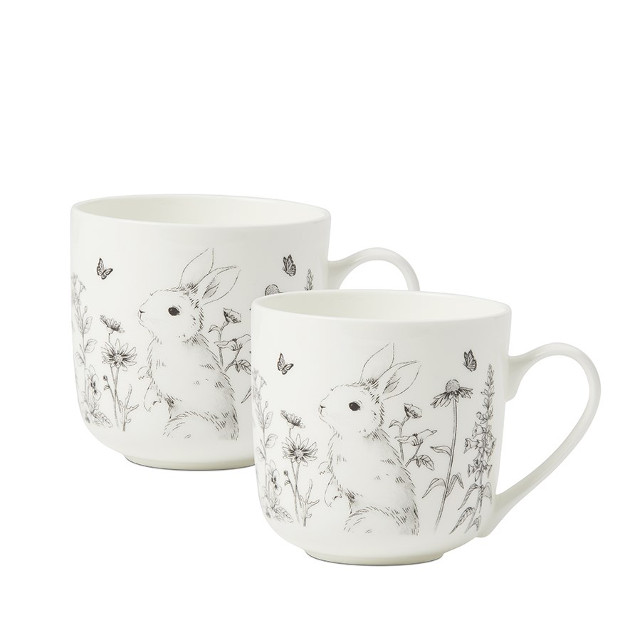 Fleur Harris Rabbit Daisy Field Mug 2 Pack | Adairs