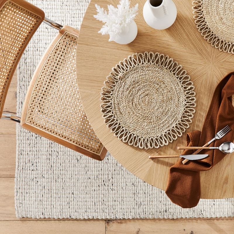 Milan Collection One Loop Natural Placemat Pack of 2