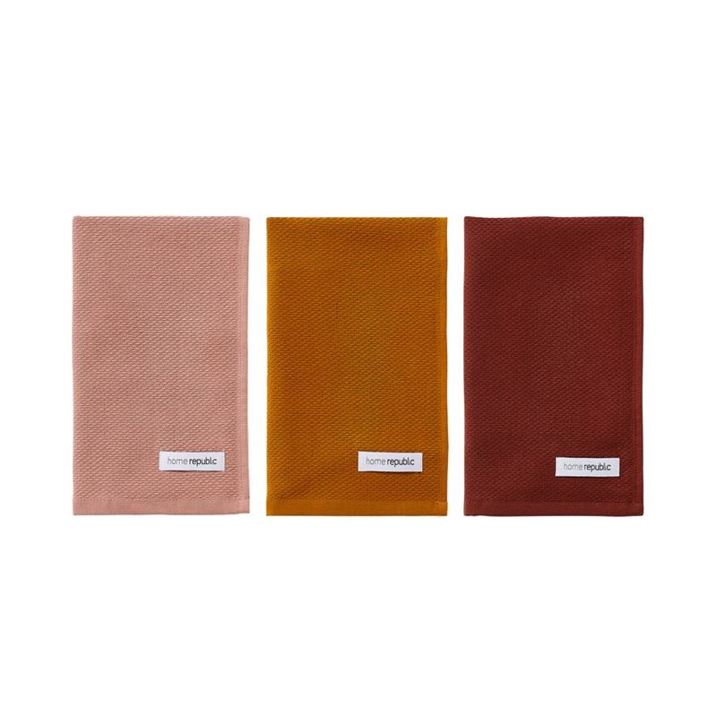 Luxe Terracotta Tea Towel 3 Pack