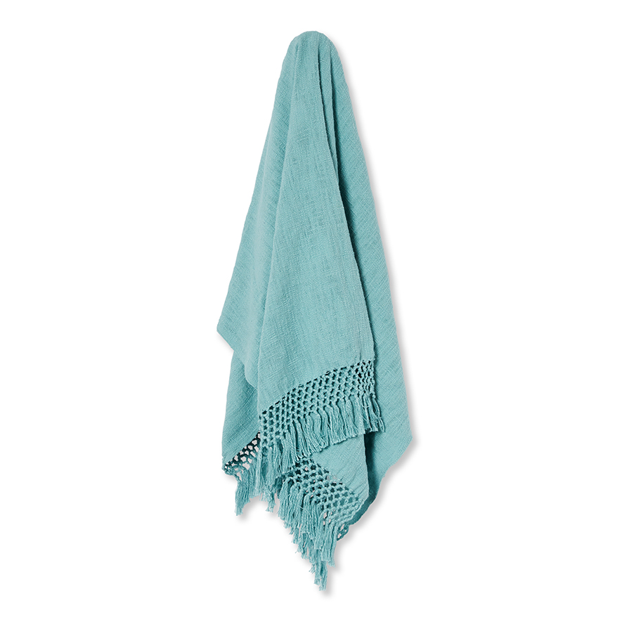 Macrame Mint Knot Throw Adairs